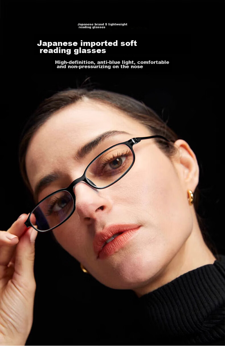 Jingpintang Japanese Imported Anti-Blue Light Reading Glasses for Women, Radiation Protection Eye Glasses, JD Self-Operated Flagship Store Authentic Product 300 Degrees 2
