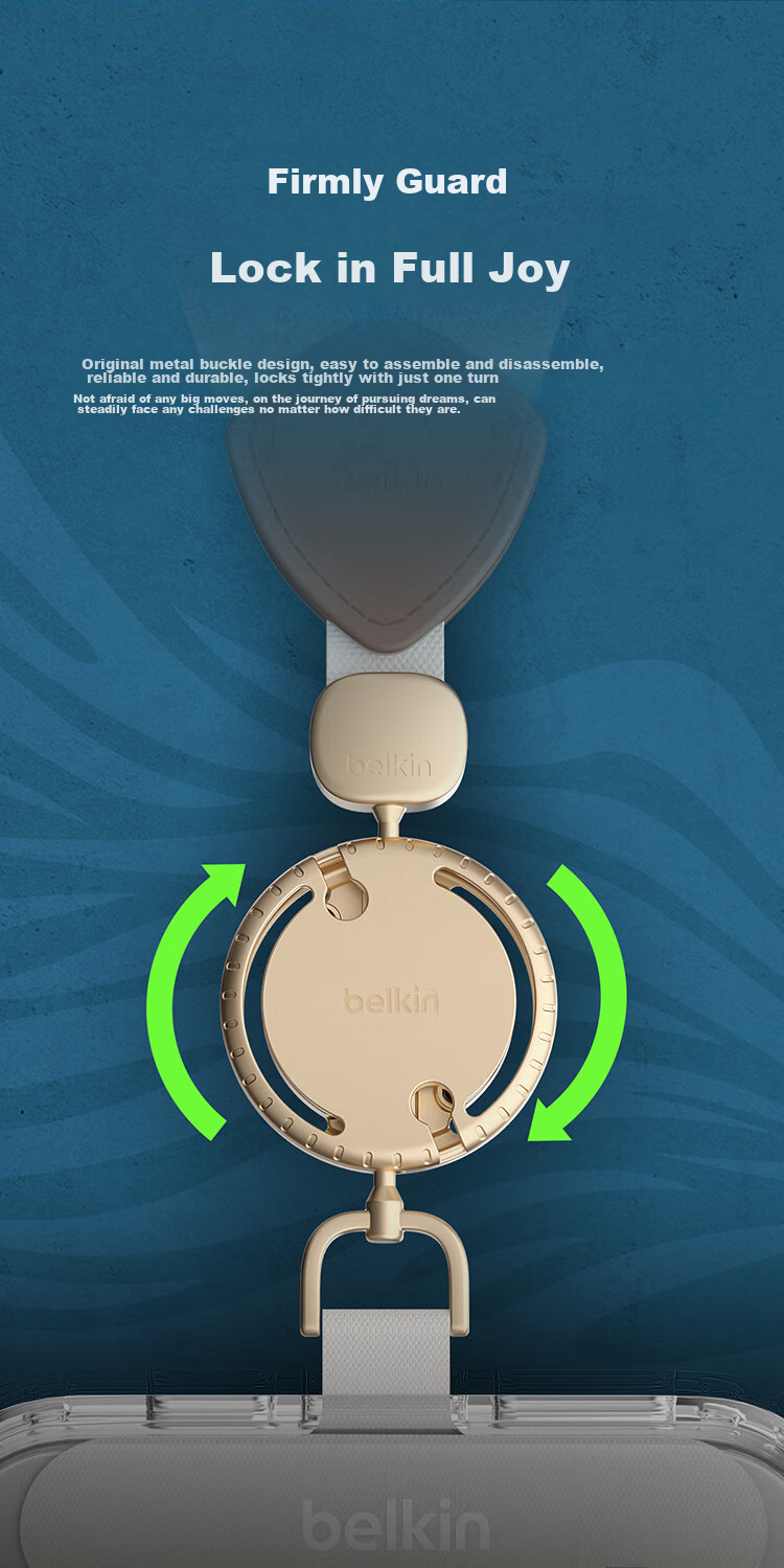 BELKIN Phone Lanyard, Phone Chain, High-Quality Neck Strap, Crossbody Phone Strap, Anti-Loss Cord, Phone Pad, Braided Style, Zootopia 5