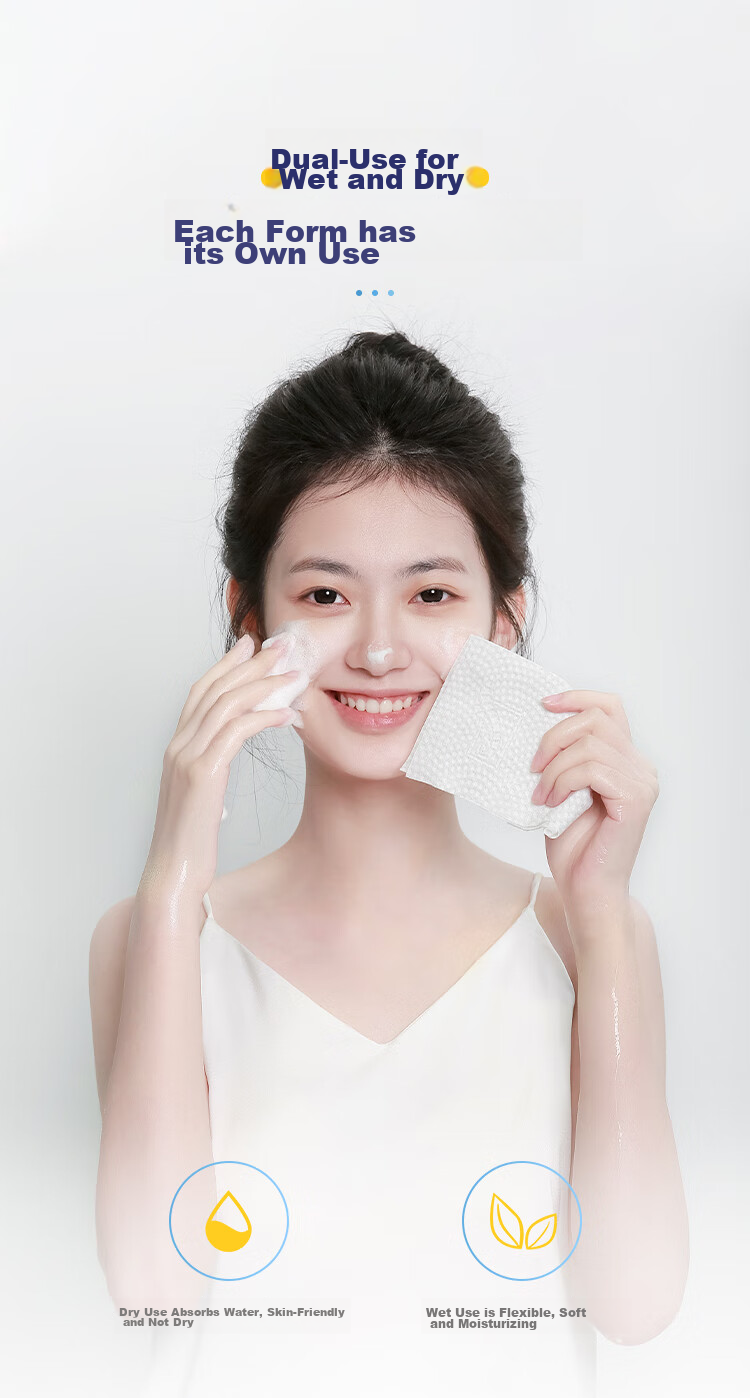 ITO Thickened Roll Disposable Face Towels Makeup Cotton Pads 250g*3 Rolls Wet And Dry Use Gift for Wome 16