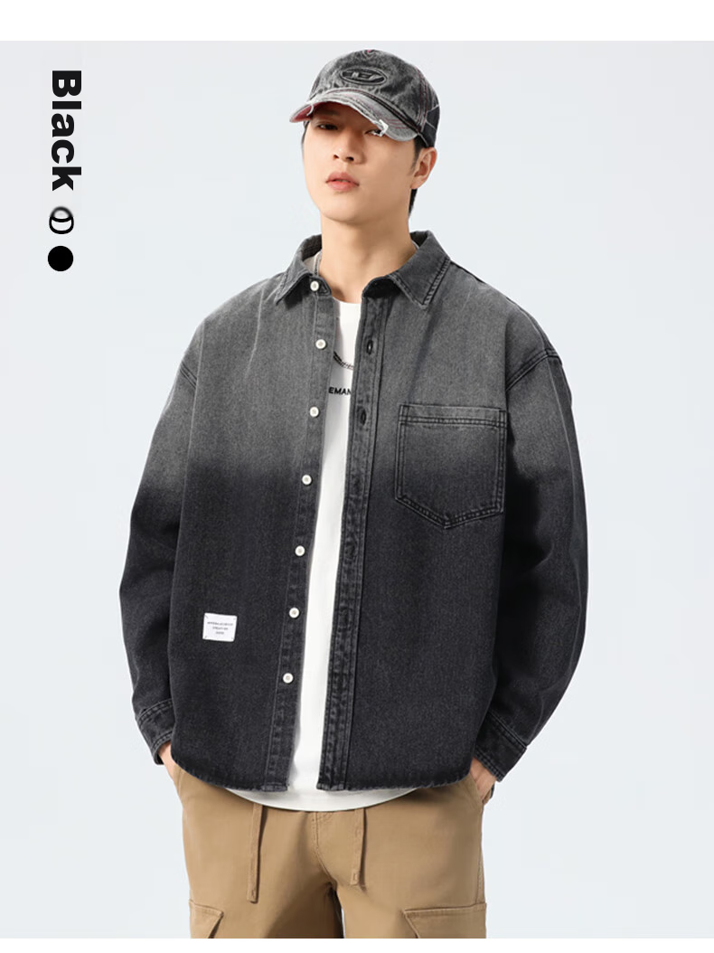 Jeanswest Men's Jacket 2026 Spring Summer Loose Simple Fashion Men's Denim Jacket Retro Blue L 13