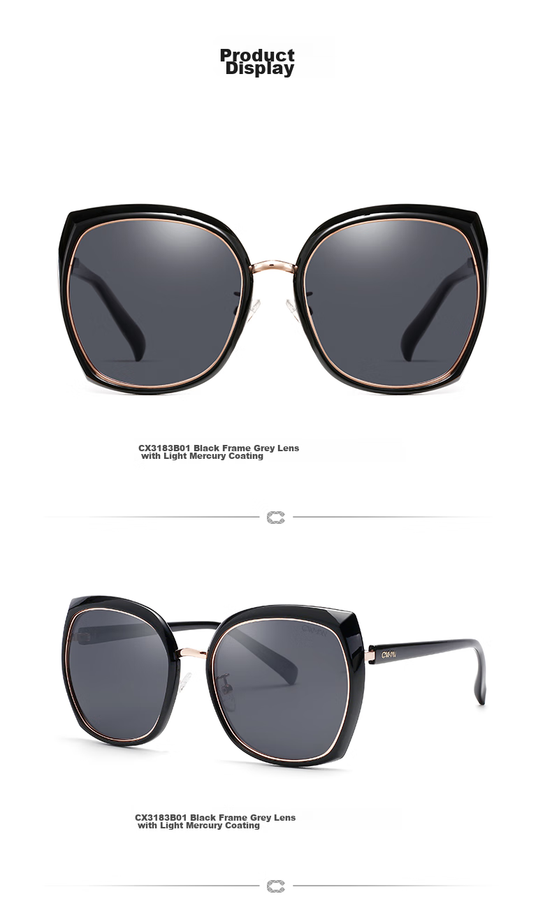 CAXMAN Fashion Cat-Eye Style Sunglasses for Women, Polarized Sunglasses, Casual Face-Flattering Trendy Glasses CX3183 10