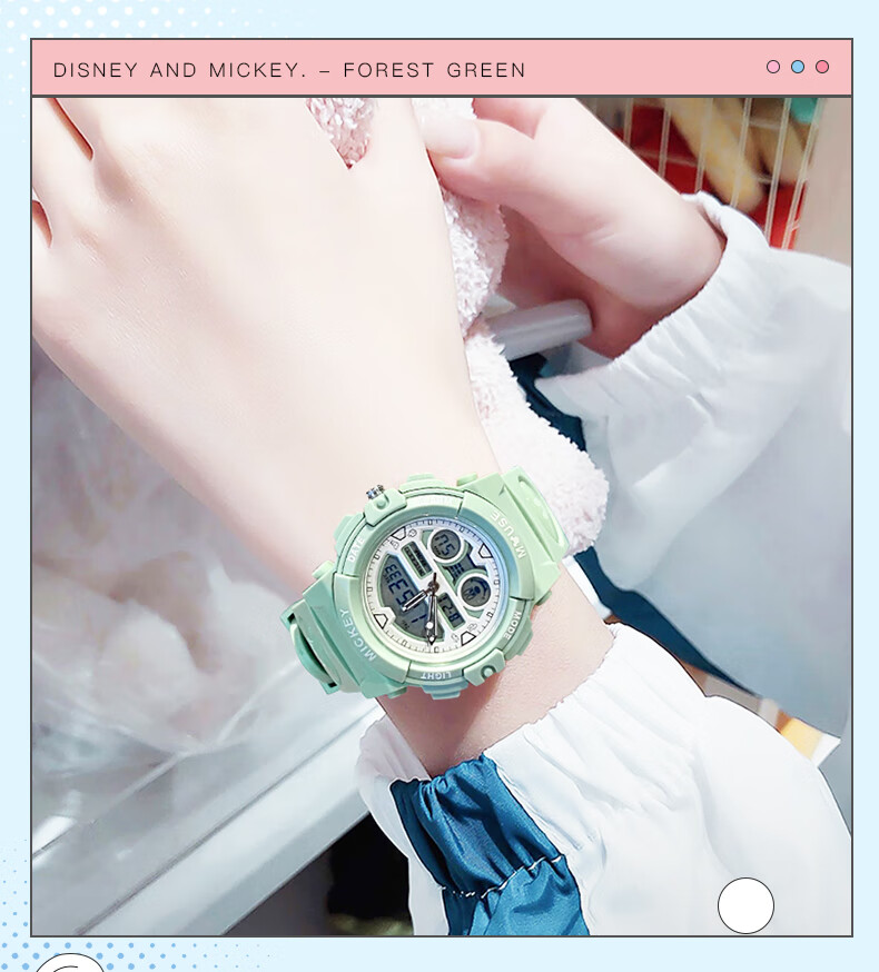Disney Mickey Mouse Collaboration Exam-Specific Waterproof Sports Watch for Middle And High School Students, Children's Electronic Watch Only for Time Measurement 13