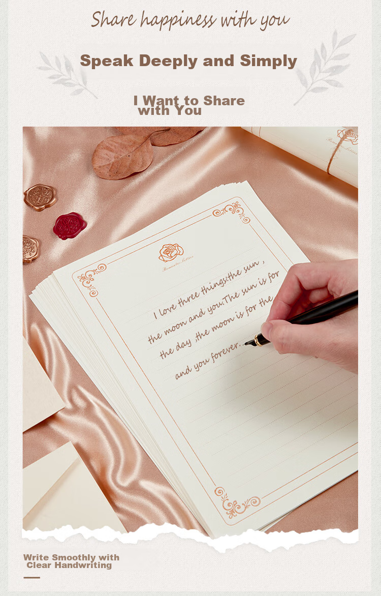 Kingdee Teacher's Day Gift Lambskin Pattern Envelope And Letter Set, Mother's Day Greeting Card, Valentine's Day Birthday Gift, Romantic Love Letter Gift, Exquisite Greeting Card And Letter Paper Set 2