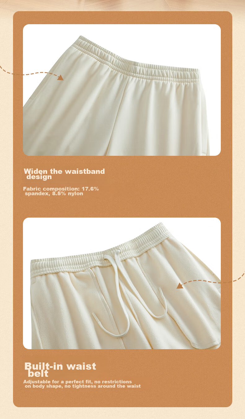 ANTA Snow Owl Fleece-Lined Knit Jogger Pants Women's Winter Casual Warm Trousers College Sports Pants 13