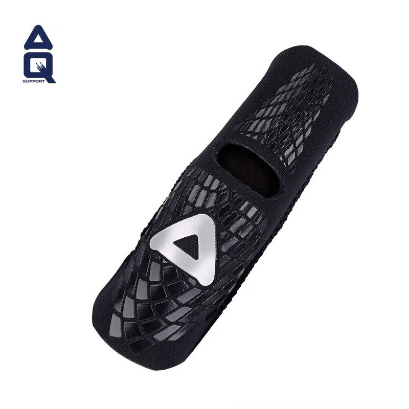 AQ Finger Immobilization Protective Sleeve for Sports, Basketball, Volleyball, Black Dragon Scale Straight Tube Style, Single Piece, B30916L/XL