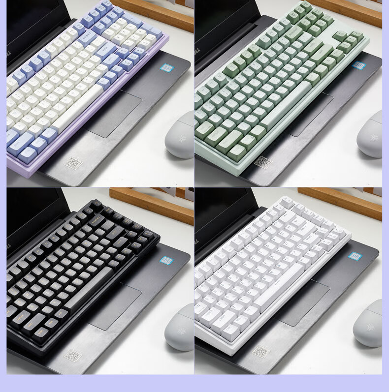 Hyeku M5 Custom Mechanical Keyboard Full Hot-Swappable Office Gaming Keyboard Gasket Structure 108 Keys PBT Keycaps White Backlight Jitu Jianshui Kaihua Bicui Switches 5