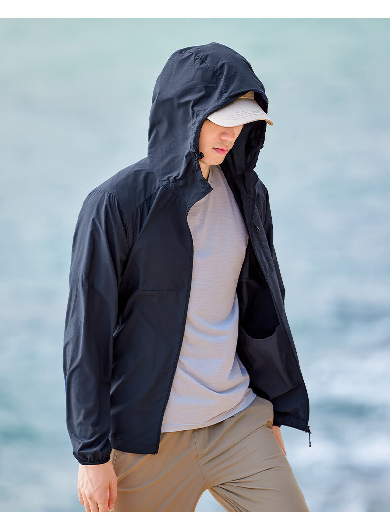 Pioneer Camp Fengdie Sun Protection Jacket for Men, Summer UV-Resistant Outdoor Sun Protection Clothing, Lightweight Loose Breathable Top for Me 19