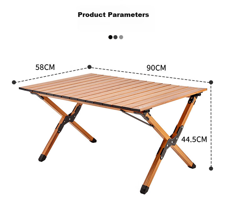 Suncojia Outdoor Folding Table, Aluminum Alloy Roll-Up Table, Portable Foldable, Wilderness Dining Table, Table And Chairs 10