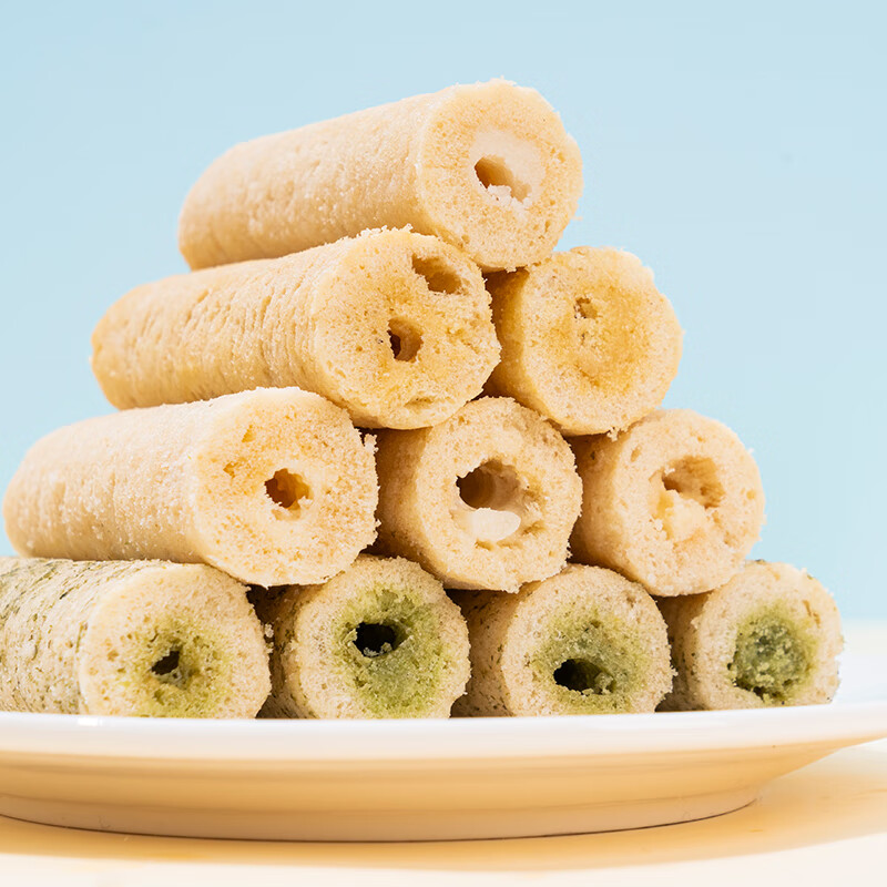 北田中国台湾蒟蒻糙米卷谷物能量棒儿童休闲膨化食品 蛋黄味160g×1袋