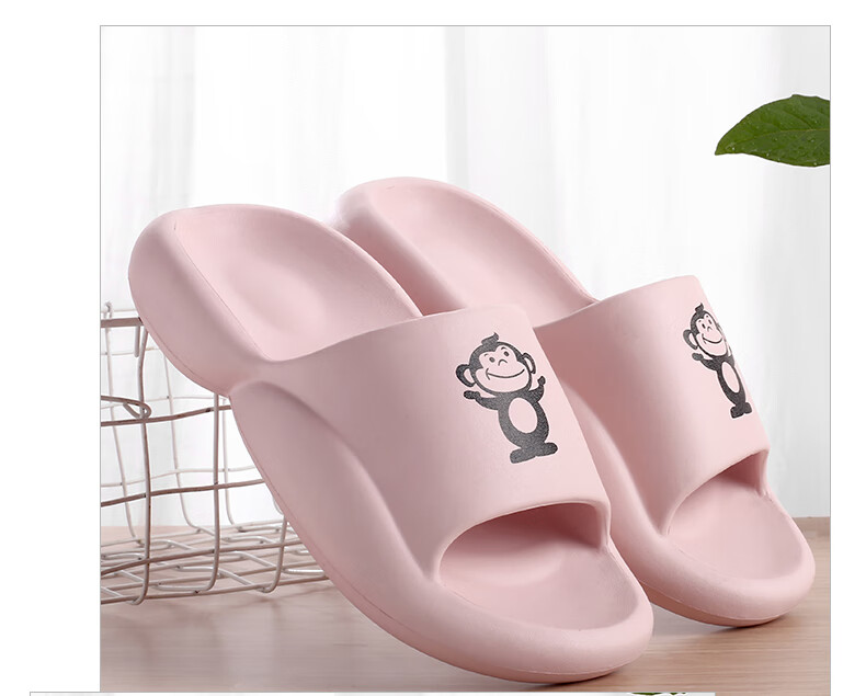 BAIHOU Summer Cute Unisex Slippers, Comfortable Thick-Soled Indoor Sandals for Home Use, 003 Light Purple Pink, Size 36-37 17