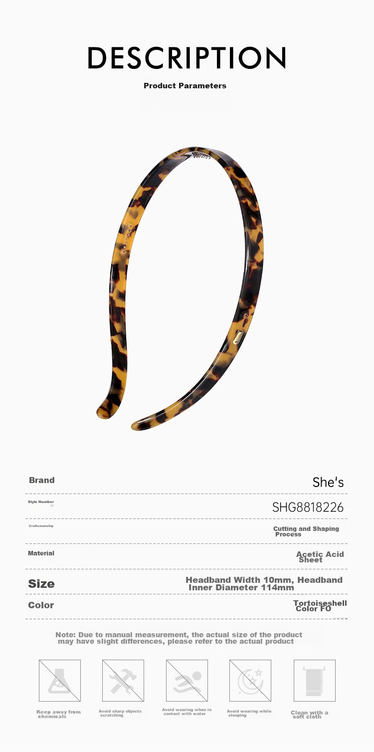 She's Fashionable Versatile Hair Band, Vintage Tortoiseshell Color Headband, Birthday Gift for Girlfriend 7