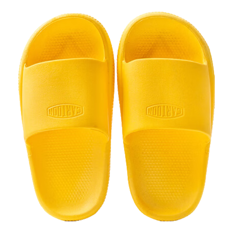 JOYTOUR Indoor And Outdoor Slippers, Disposable Slippers for Guests, Non-Slip Soft-Soled Sandals, Shower Slippers, Yellow, Size 30-35