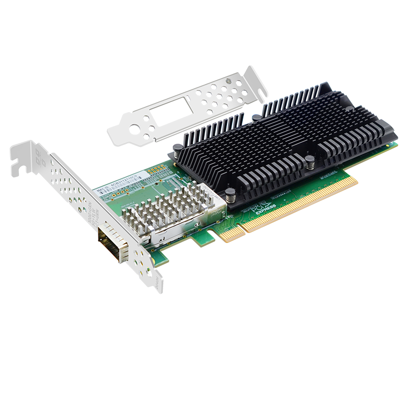 EB-LINK Intel E810 Chip PCI-E X16 100G Single-Port Fiber Optic Network Card QDA1BLK Server Network Adapter QSFP28 Single-Port