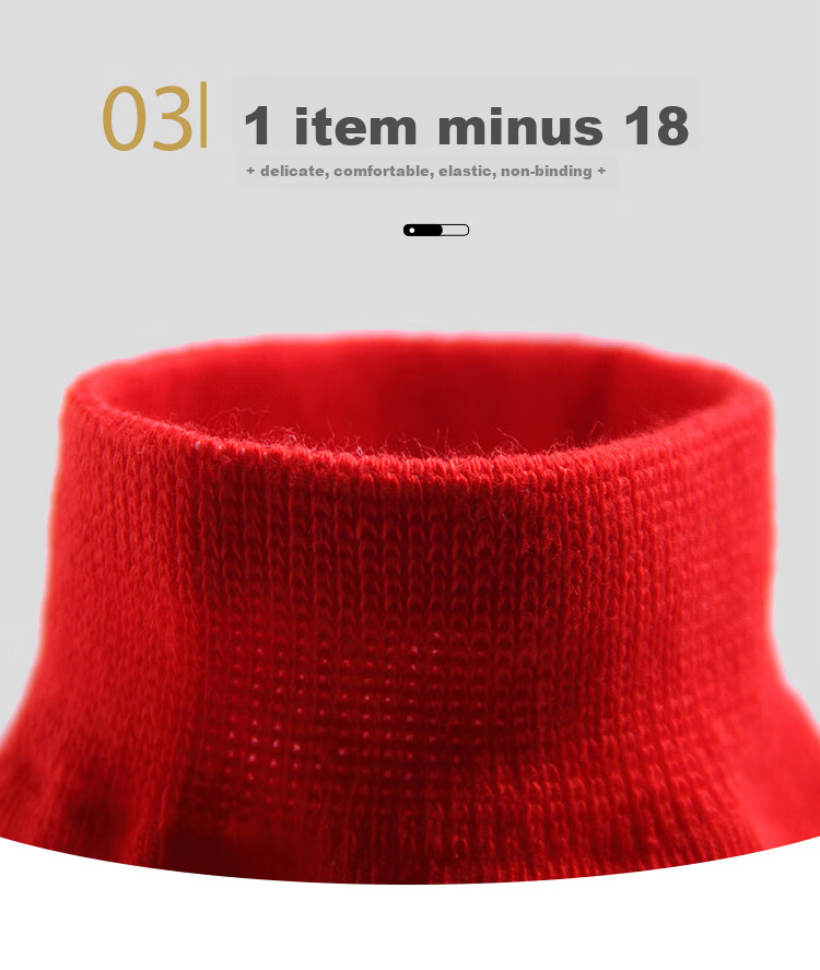 MiiOW 5-Pair Set, Qiji Red Socks for Men, Zodiac Year Horse Year Men's Socks, Bright Red Lucky Mid-Calf Socks for Me 15