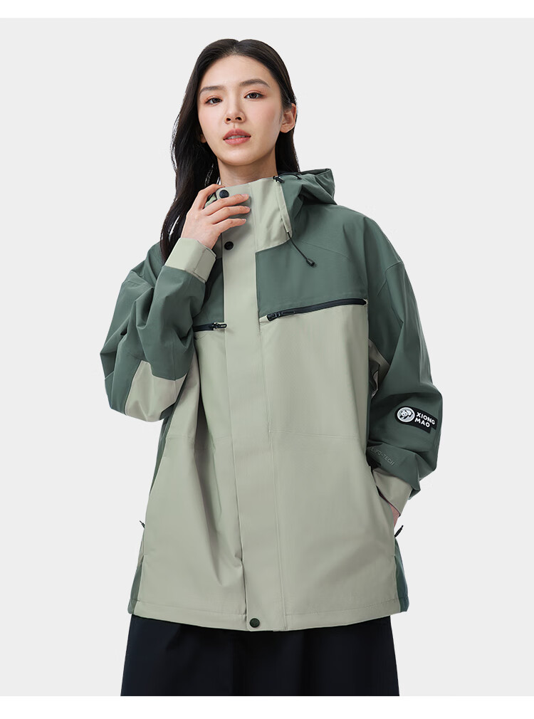 CAMEL Unisex Single-Layer Hard Shell Lightweight Waterproof Windproof Mountaineering Jacket [Panda Series] 1136 XL 17