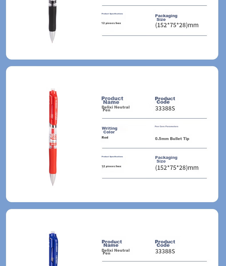 Deli S01 Gel Pen, Signature Pen, 0.5mm Bullet Tip, Exam Classic Office Retractable Pen, Water-Based Ink, Upgraded Large Capacity Long-Lasting Black, 5 Pens/box, 33880S 14