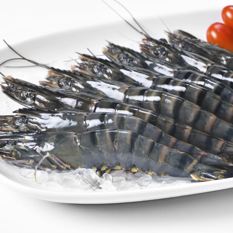 京东超市 海外直采泰国活冻黑虎虾(超大号20/30规格)净重850g 17-26只/盒