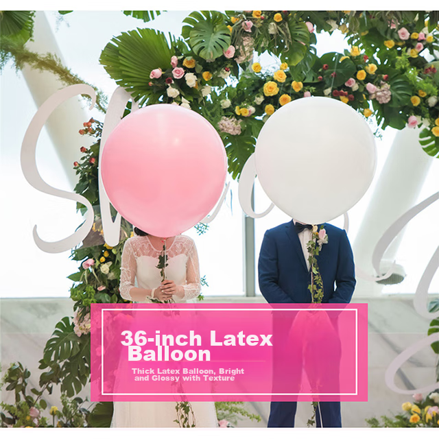 Jingtang 36-Inch Large Balloon, Colorful Thickened, for Baby's First Birthday Decoration, Outdoor Use, Xiaohongshu Photo Props, 5 Pieces 2