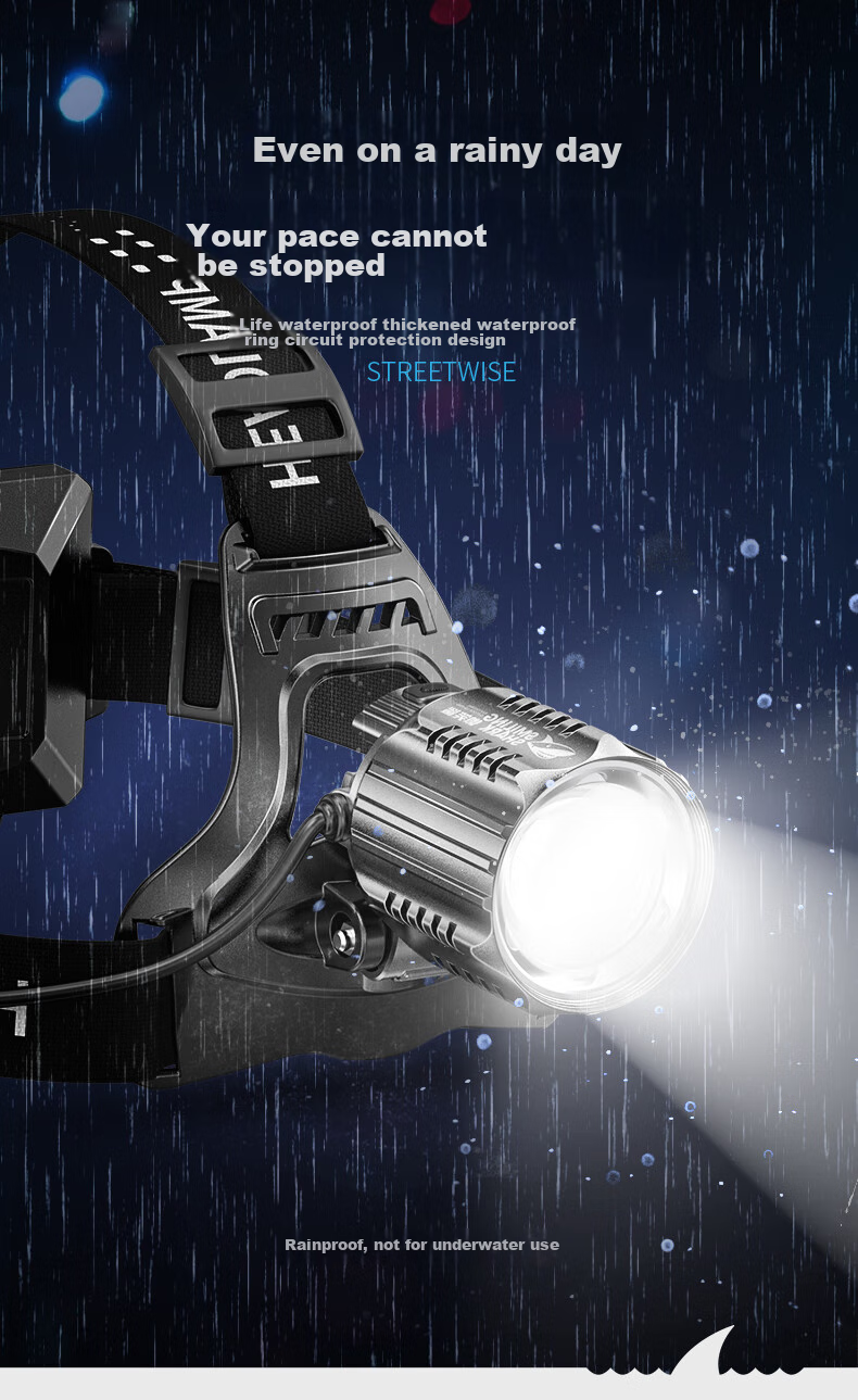 Weixiaosha 6021 Headlight High Brightness Long Range Rechargeable Head-mounted Ultra-bright Night Fishing Dedicated Fishing Light Long Battery Life LED 17
