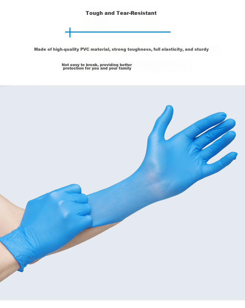INTCO Disposable Nitrile Gloves, Food-Grade, for Household And Kitchen Use, Dishwashing Gloves, 100 Pieces/box, Size L 6