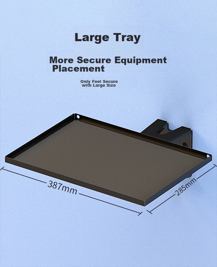 HAILE Projector Wall Mount Bracket for Home Bedside, Suitable for XGIMI, Jmgo, Dangbei, Xiaomi And Other Projectors, Wall Storage Rack with Tray AY-6UT 4