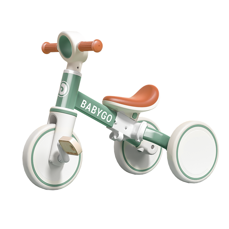 BG-BABYGO Children's Tricycle, Multi-Functional Pedal Bike for Ages 1-5, Baby Bicycle, Toddler Scooter Toy, Vintage Gree
