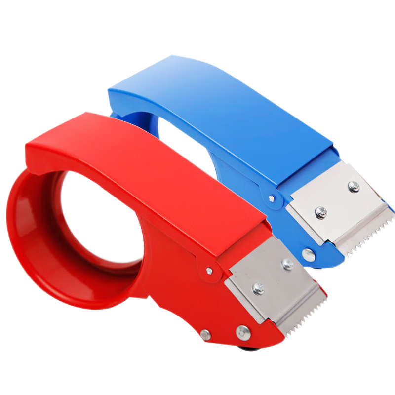 GuangBo 48mm Metal Tape Dispenser, Packaging Tool, Tape Base, Stainless Steel Sharp Blade Head, Random Color, Office Stationery, Single Pack FXQ9120
