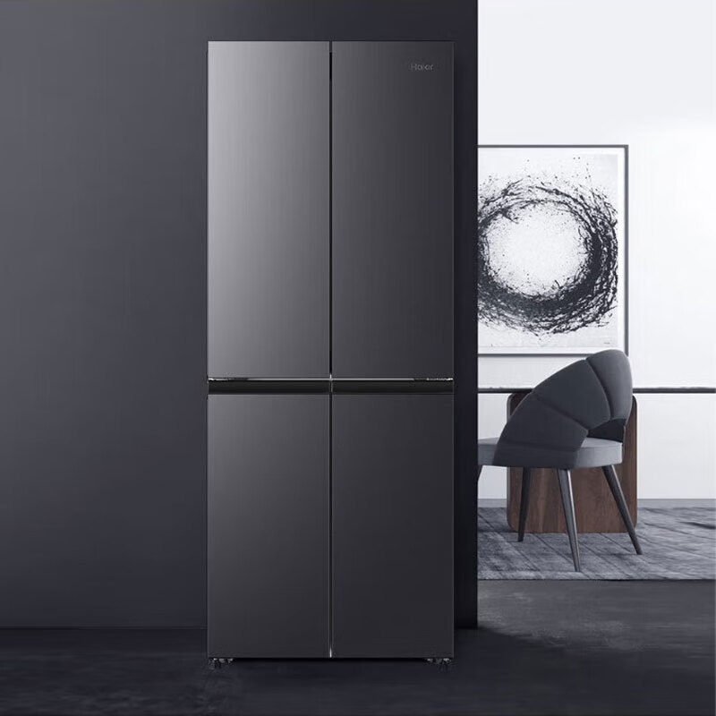 海尔（Haier）405升冰箱一级能效十字对开门四开门风冷无霜电冰箱星蕴银 WIFI智控BCD-405WLHTDEDS9U1