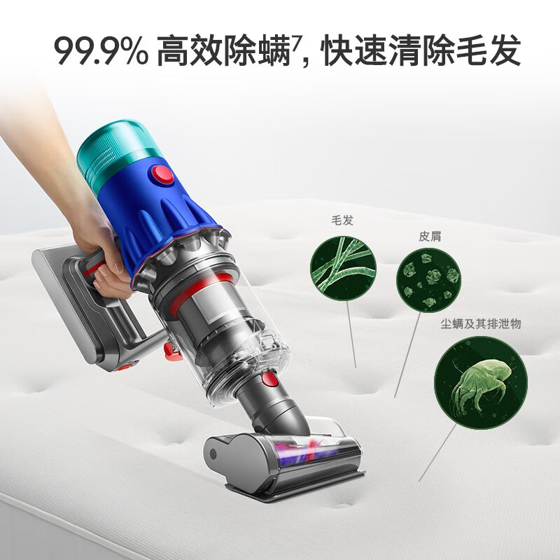 戴森（DYSON）V12 Detect Slim Fluffy轻量高端吸尘器 光学探测微尘 140AW强劲吸力 除螨 除尘 【2024款】