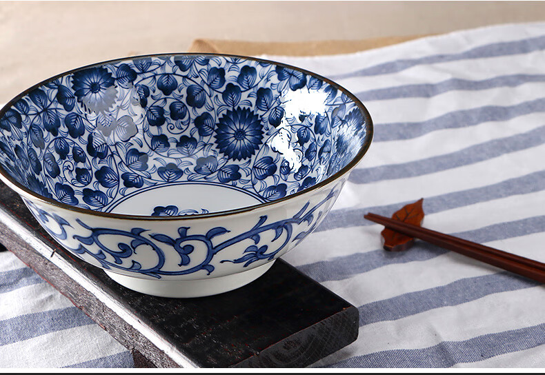Mino Yaki Japanese Imported Ceramic Soup Bowl, Large Noodle Bowl, Dishwasher Safe, Salad Bowl, Japanese Noodle Bowl 4