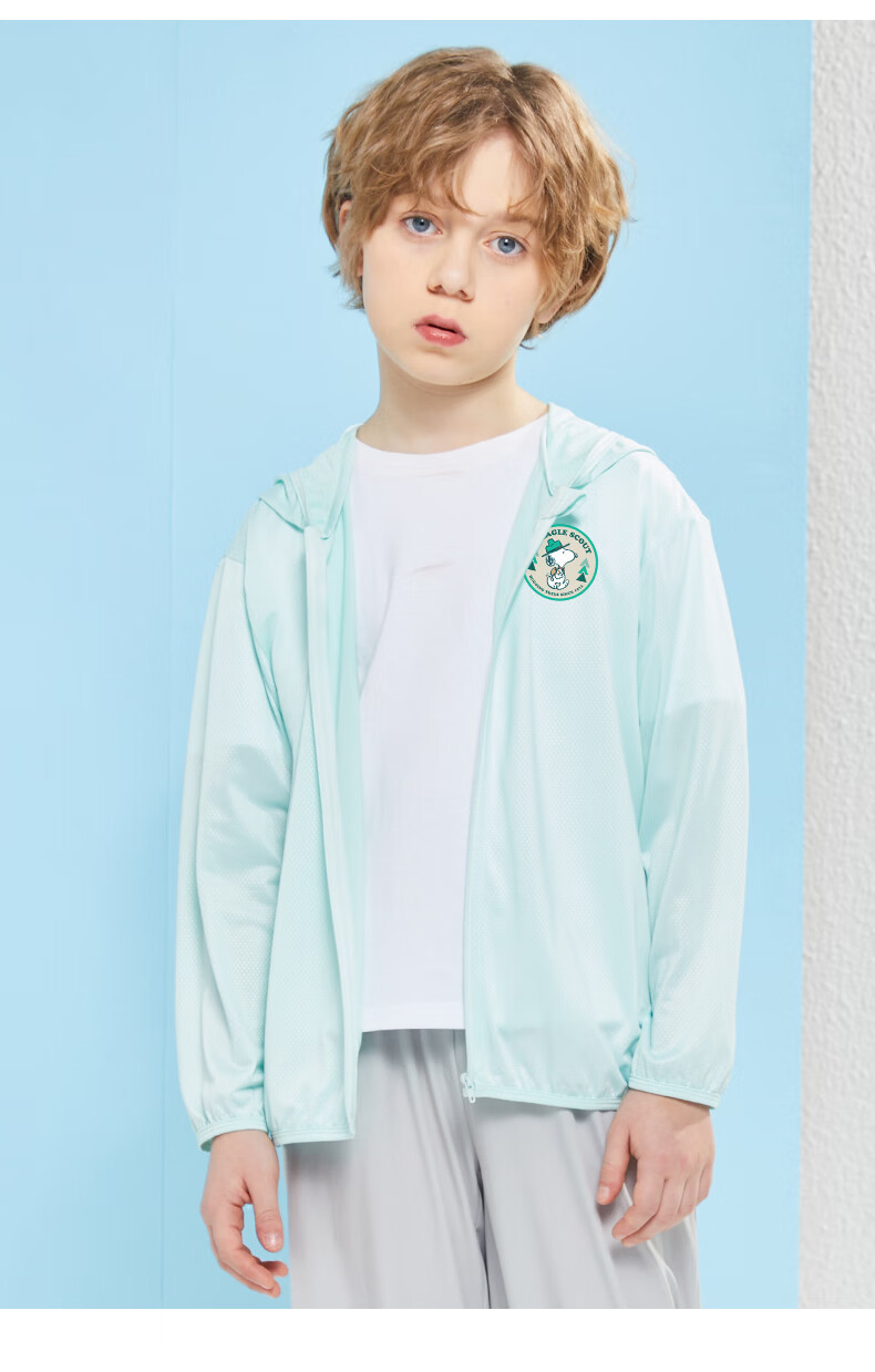 Snoopy Girls' Kids Skin Jacket Summer Air Conditioning Shirt Lightweight Coat Big Kids Heart Watermelon Pink 140 12