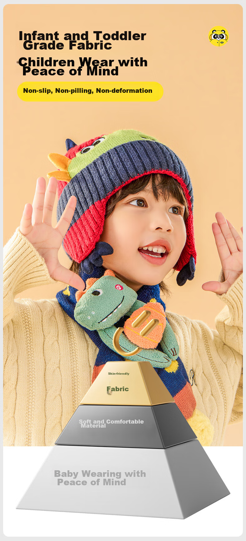 Moremerry Children's Hat, Autumn And Winter Ear Protection, Boys And Girls Warm Knitted Hat, Baby Student Fashionable Cap, Pink 13