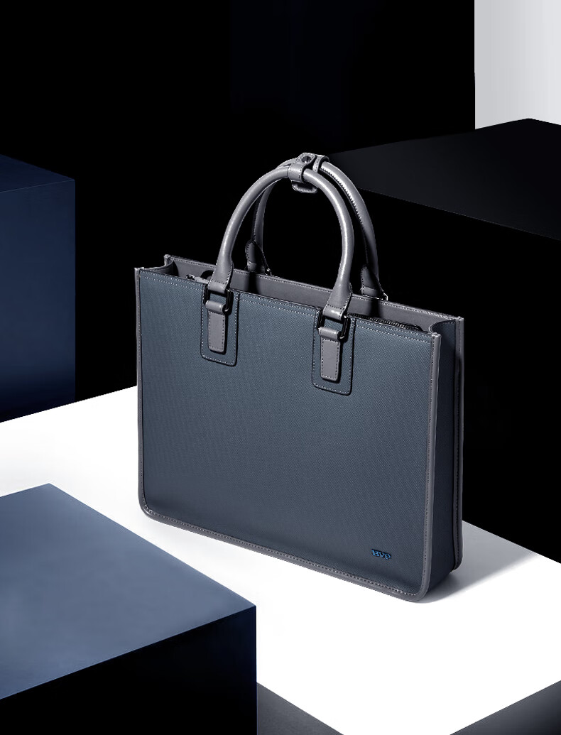 BVP Men's Leather Briefcase, Horizontal Style Handbag, Fashionable Laptop Bag, Business Casual Briefcase for Men, Father's Day Gift 4