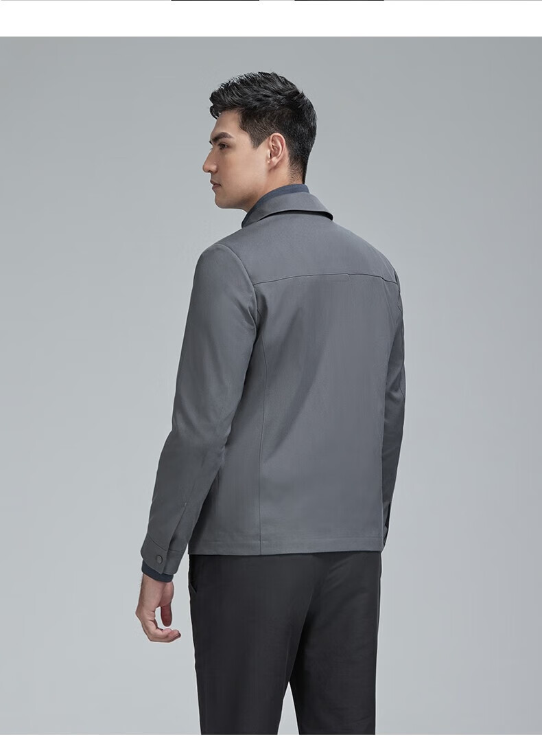 Goldlion [Leader Jacket] Autumn Winter Men's Machine Washable Wool Stand Collar Easy Care Business Coat Navy Blue M00 9