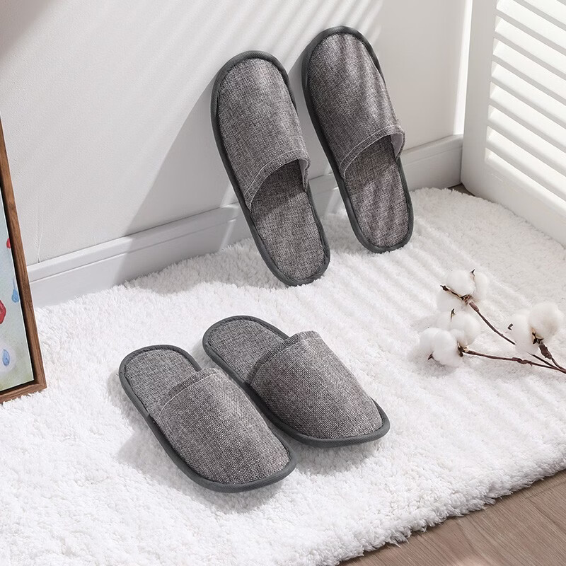 Etravel 5 Pairs Disposable Slippers for Men And Women, Home Travel Hotel Beauty Salon Non-Slip Slippers, One Size Fits All 35-44