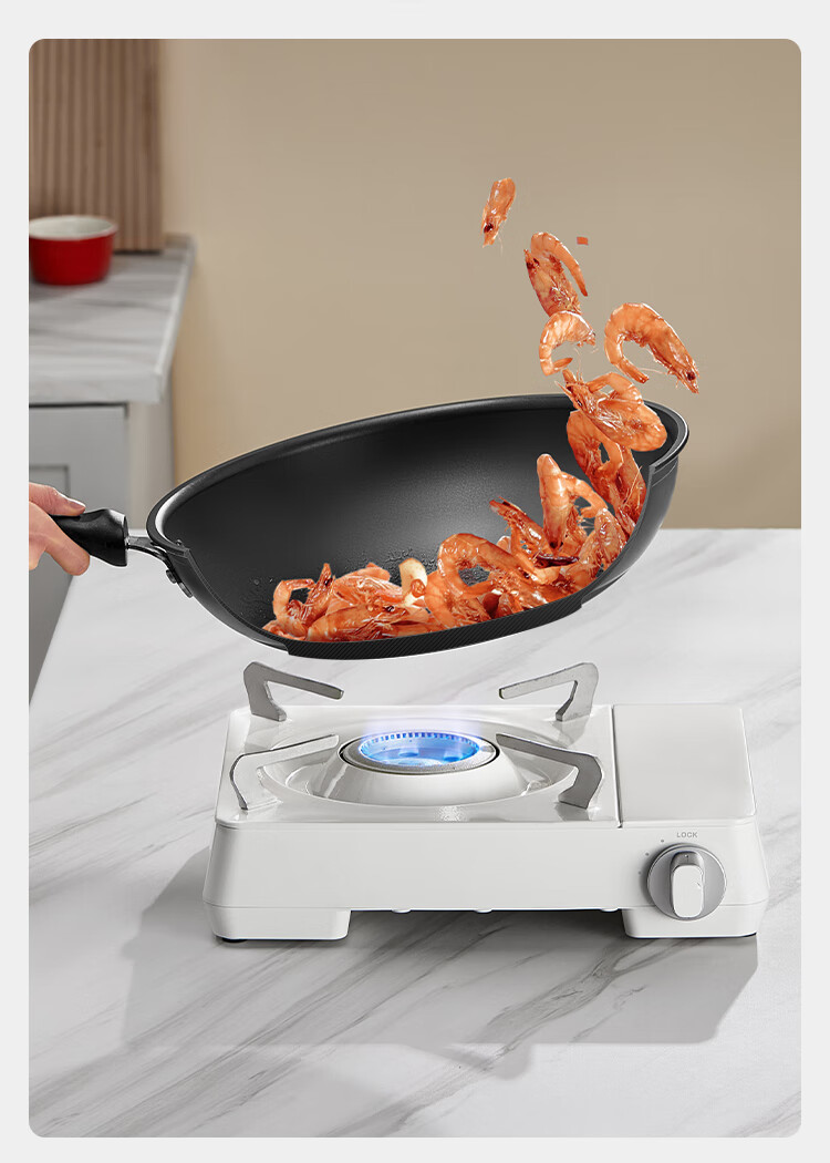 COOKER KING Non-Stick Wok 32cm Low-Smoke Flat-Bottom Frying Pan for Stir-Fry And Grilling, Compatible with Induction Cooker And Open Flame, Model WG15068 5
