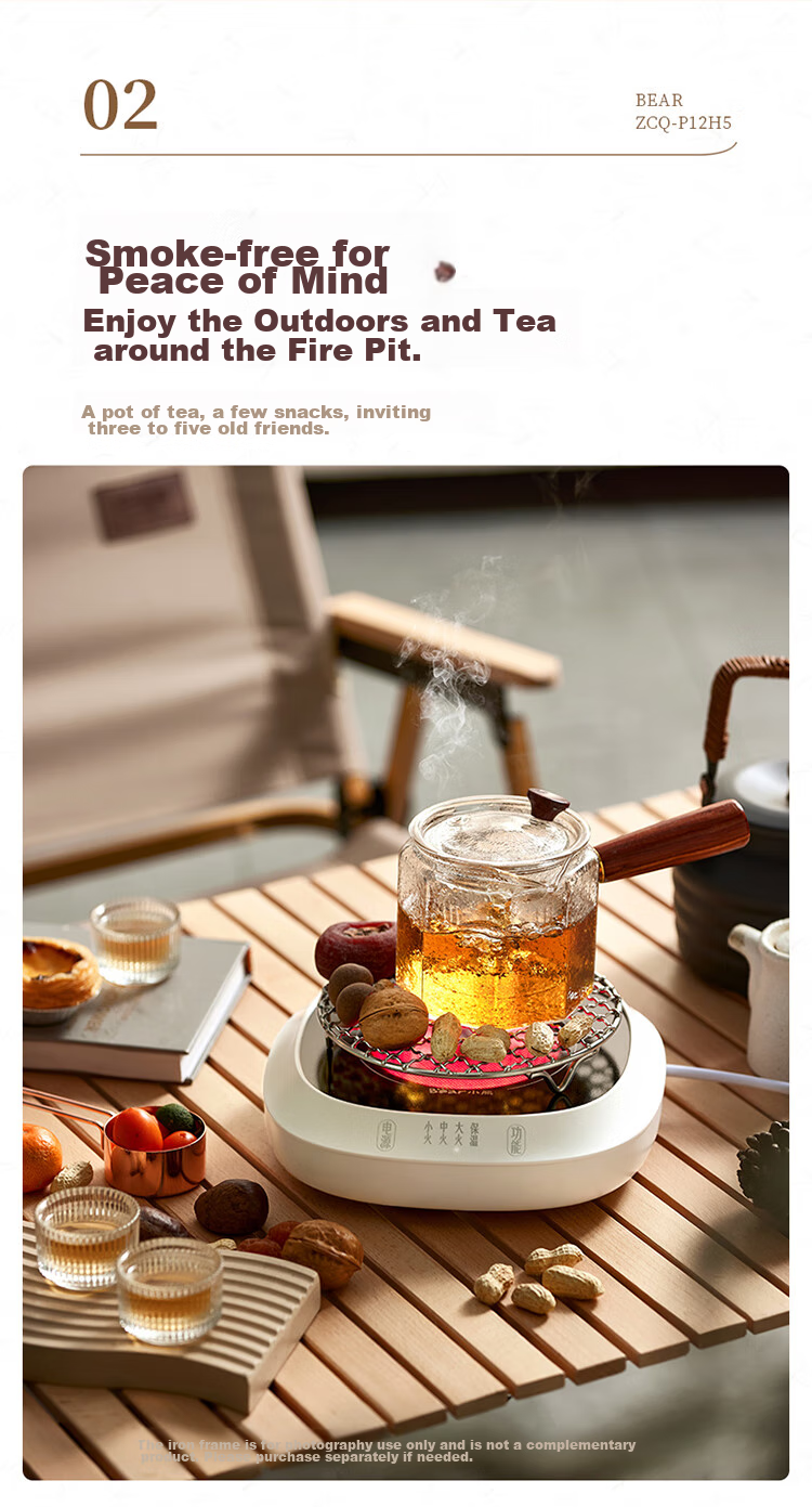 Bear Electric Ceramic Stove Mini Tea Brewing Pot for White Tea, Black Tea, Pu'er And Health Tea, Compact Multi-Functional Home Use Quiet Cooking Tea Brewing Pot J13Z5 6