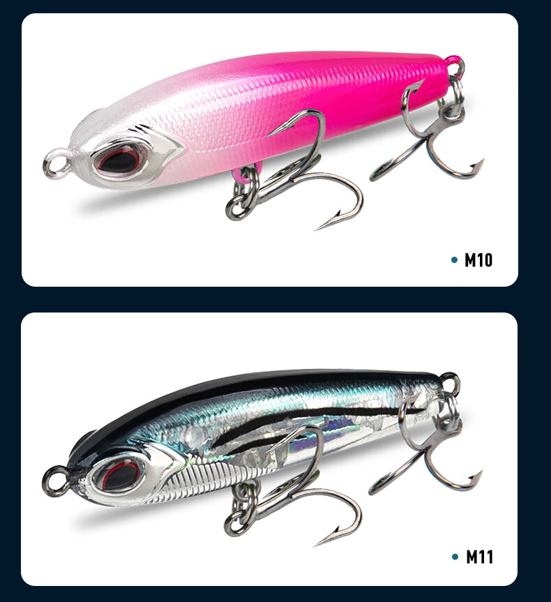 Guowangliya Lure, Micro-Sinking Pencil Long-Casting Lure, Artificial Bait for Freshwater, Topmouth Culter, Red Tail, And Similar Fish, 4g/M07 12