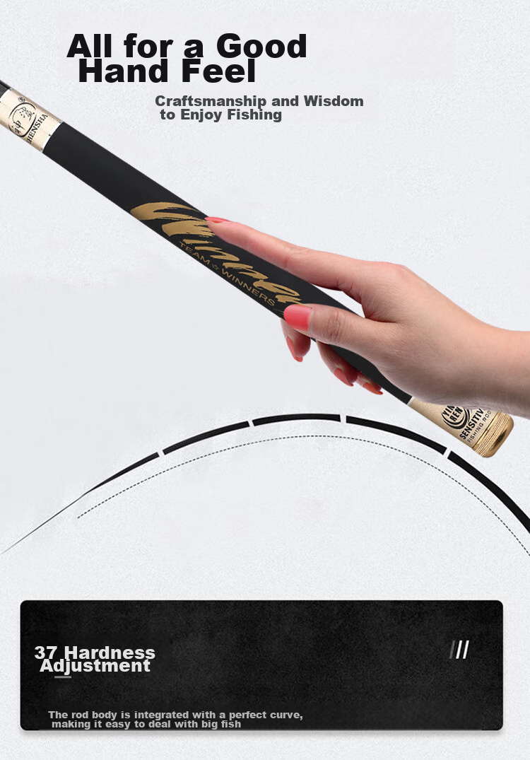 Shensha Yingren 4.5-Meter Fishing Rod, Ultra-Light And Ultra-Hard, 37 Sections, Handheld Rod, Short Section Stream Fishing Rod, Carbon Carp Rod, Fishing Tackle 7