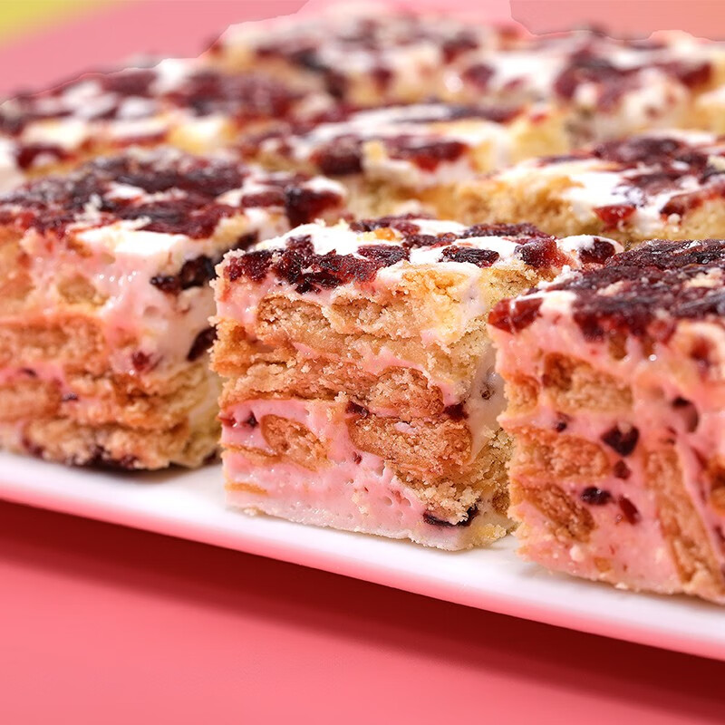 比比赞（BIBIZAN）蔓越莓雪花酥800g/箱办公室小吃饼干蛋糕点心面包休闲零食品量大