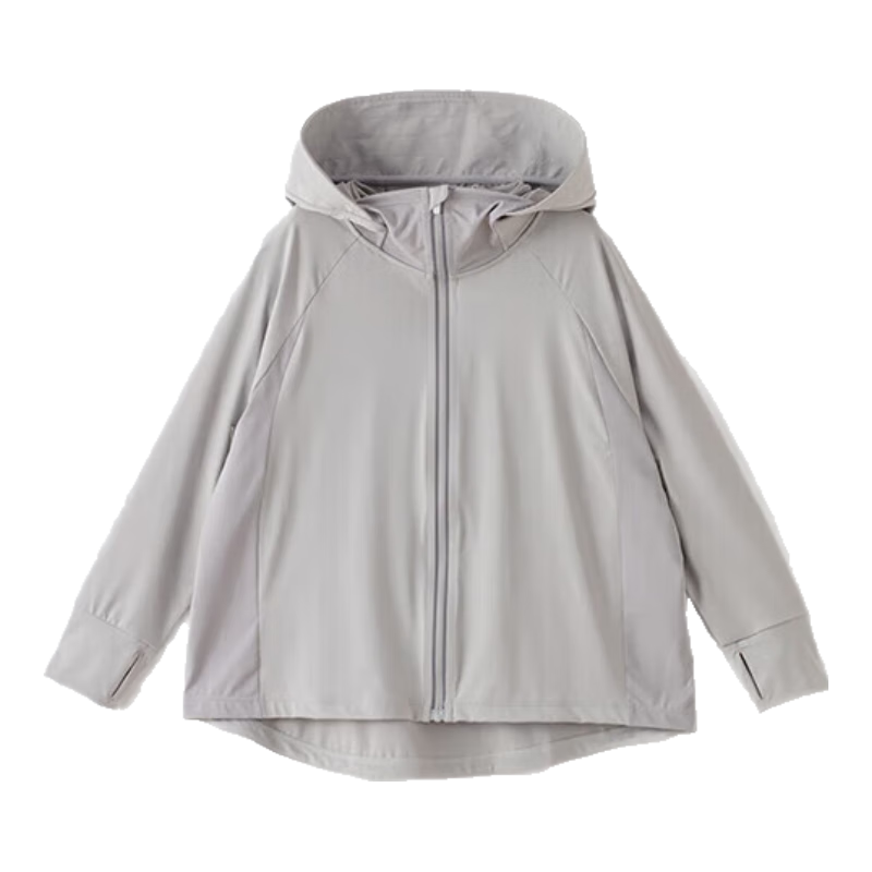 NUBIWU Children's Sun Protection Clothing, UPF50+, Lightweight And Breathable Skin Coat, Girls' Hooded Thin Jacket, Outerwear for Older Children, Air Conditioning Shirt