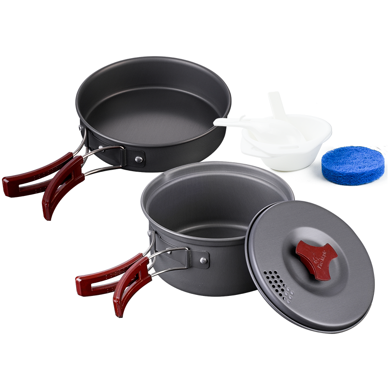 FIRE-MAPLE 203 Camping Cookware Set for 1-2 People, Tea Brewing Stove, Outdoor Cookware, Camping Equipment, Portable Cooking Set with Kettle