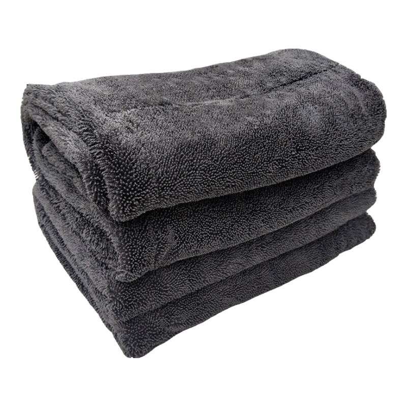 Good Weather Ultra-Fine Double-Sided Braided Car Wash Absorbent Towel, Professional Water Collection, Gray, 60*90cm - 1 Piece, for Car And Home Use