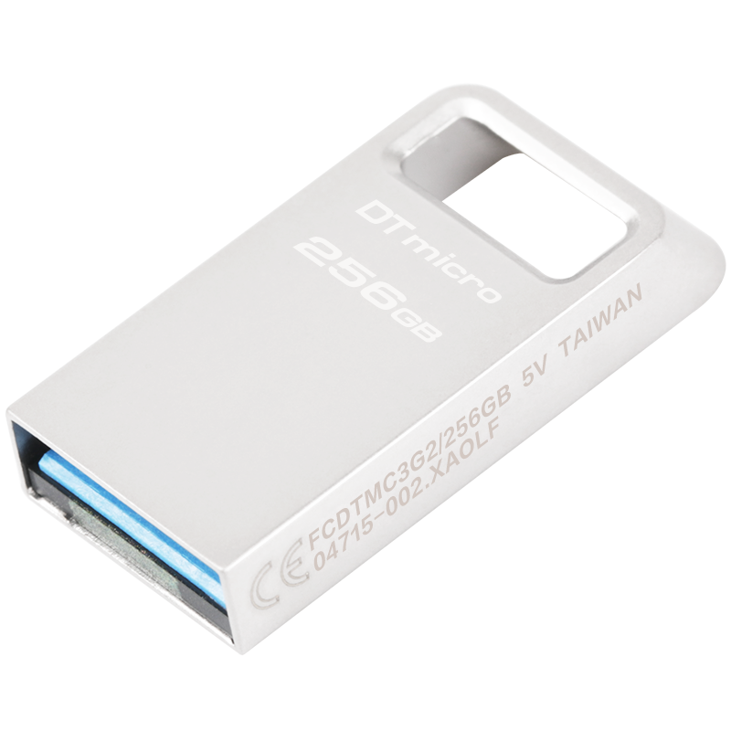 Kingston 256GB USB3.2 Gen1 Flash Drive DTMC3G2 Silver Metal Mini Car USB Drive Large Capacity UDisk Read Speed 200MB/s Thumb Drive