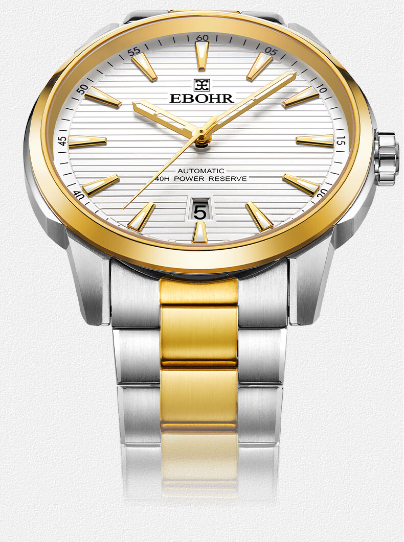 EBOHR Men's Watch, Master Series Gold Holiday Gift Automatic Mechanical Wristwatch 36654418 for Boyfriend 5