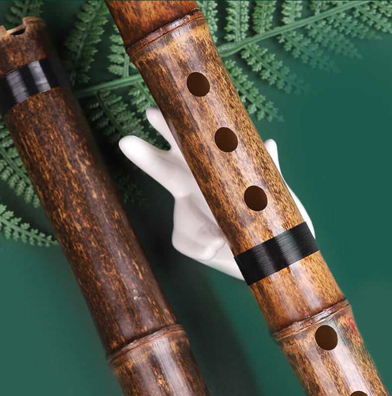 Daoyun Purple Bamboo Xiao Flute, Eight-Hole G Key, Beginner's Entry-Level Professional Ancient Style Purple Bamboo Short Flute, Musical Instrument 23