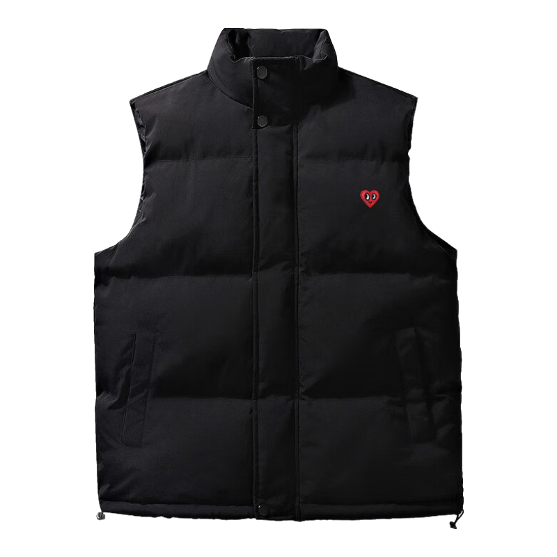 Chaersitaoxin Vest for Men And Women, Couple Matching Style, Winter Loose-Fit Solid Color Casual Waistcoat, Warm Thickened Sleeveless Jacket, Apricot Color, 2XL