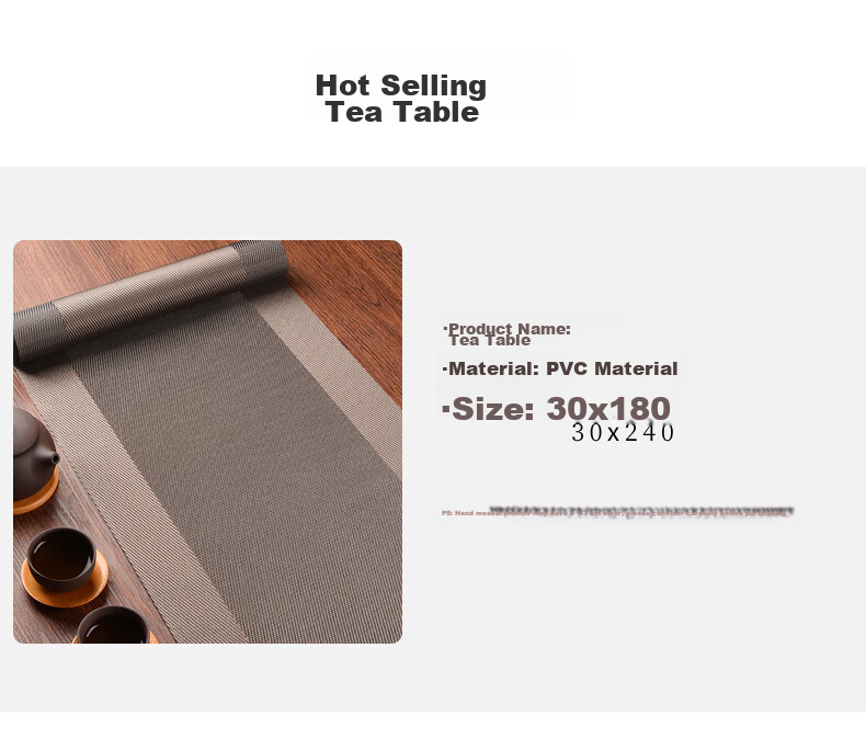 AVIVI Table Runner Tablecloth Waterproof Tea Table Cloth Tea Towel Chinese-Style Tea Table Long Table Mat Coaster 30*240 Tea Ceremony 4