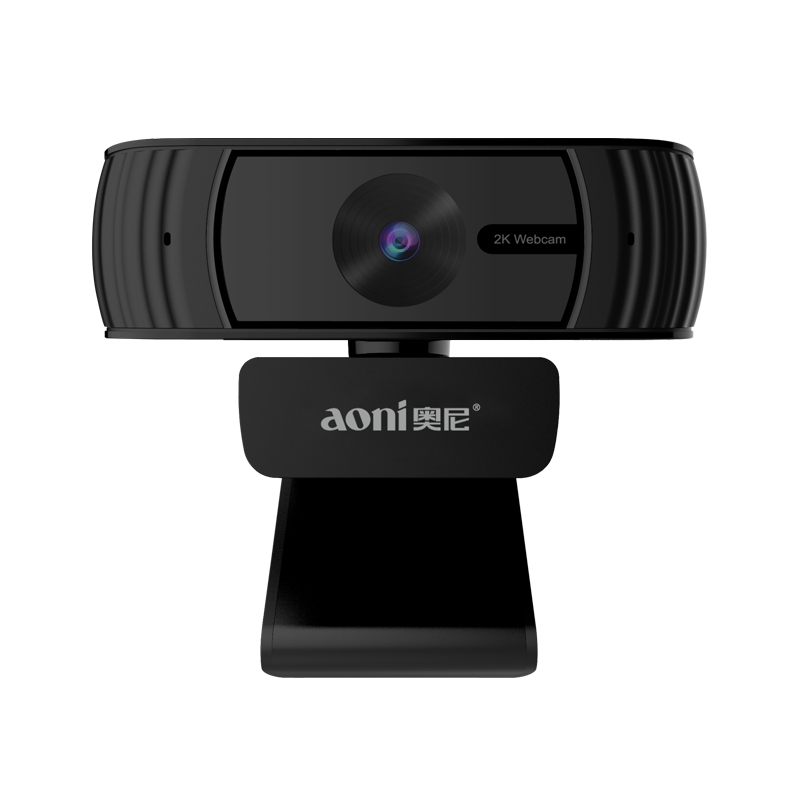 Aoni Computer Webcam, 2K High-Definition 4 Million Pixel Video, USB for Desktop And Laptop Computers, Built-In Dual Microphones, Plug And Play, C39