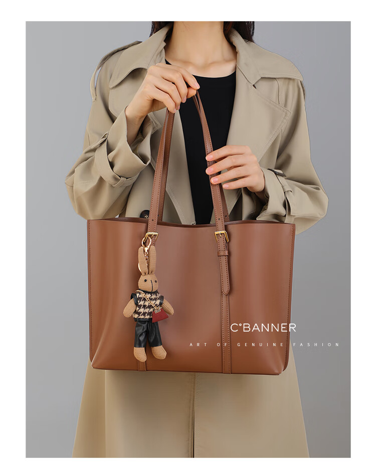 C.BANNER Genuine Leather Women's Tote Bag Large Capacity Luxury Commuter Bag Birthday Gift for Girlfriend Wife 2